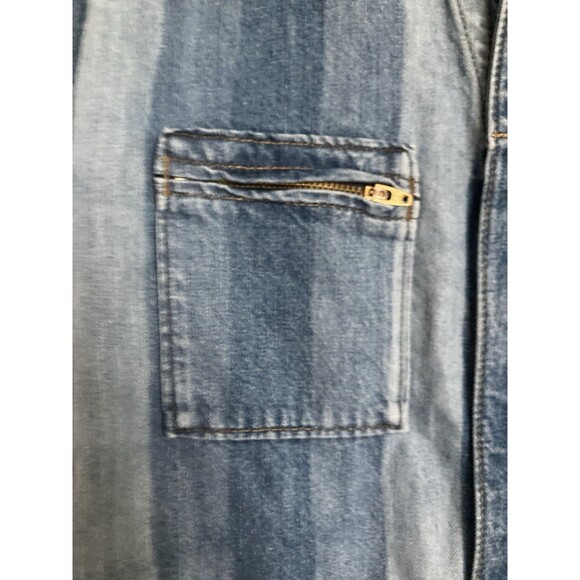 NEW Lee Union-Alls Denim Romper SMALL Striped Shortalls Utility Boho - Picture 4 of 12